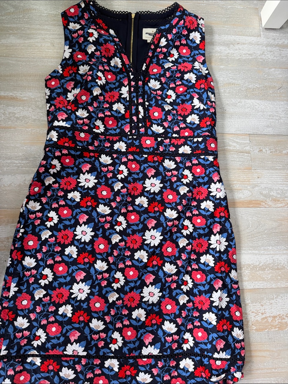 Kate Spade Navy Floral Sheath Dress, size 14